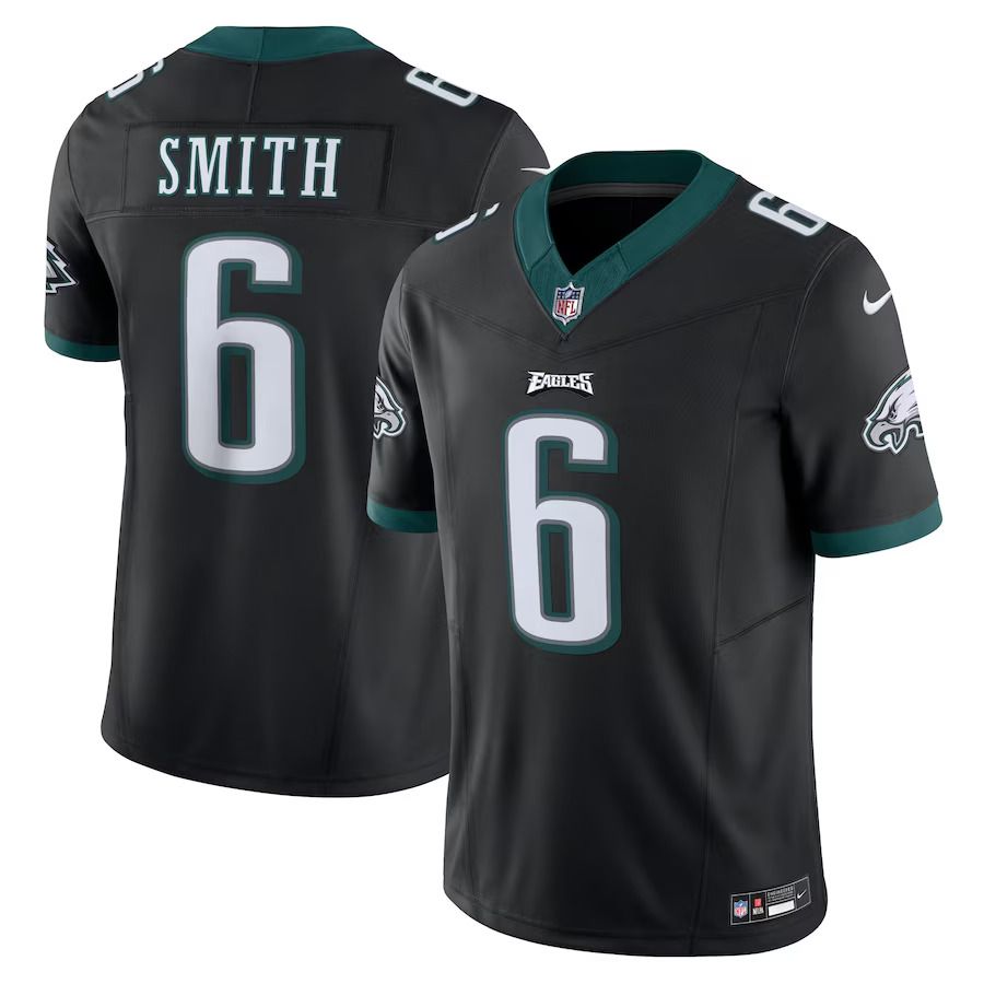 Men Philadelphia Eagles #6 DeVonta Smith Nike Black Vapor F.U.S.E. Limited NFL Jersey